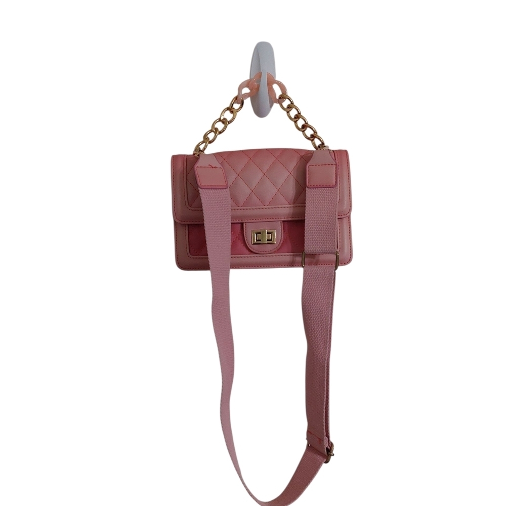 Elegant Quilted Pink Crossbody Bag - Picture 4 of 6